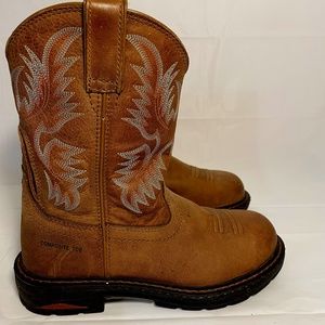 Ariat Women's Composite Toe Brown Leather Work Boot Size 7.5 **Barely Worn**